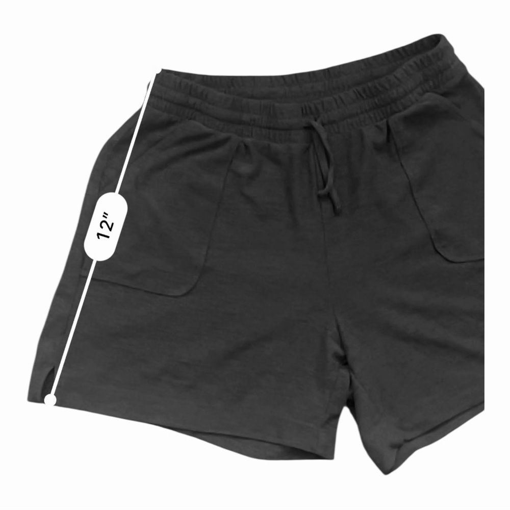 Old Navy casual spots athleisure shorts Girl/Junior XL (14)flowyblack split hem - Picture 7 of 11